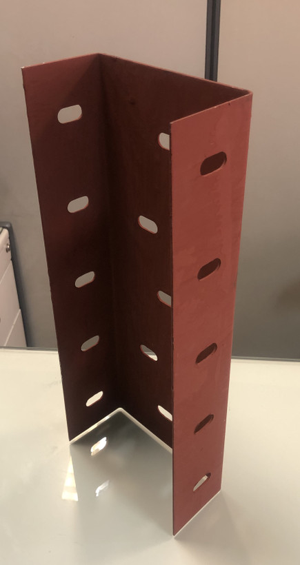 والپست منقطع وال تک به ابعاد 20x15.5 با ورق فولاد مبارکه ST37